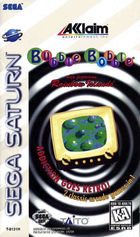 Bubble Bobble also featuring Rainbow Islands for Sega Saturn
